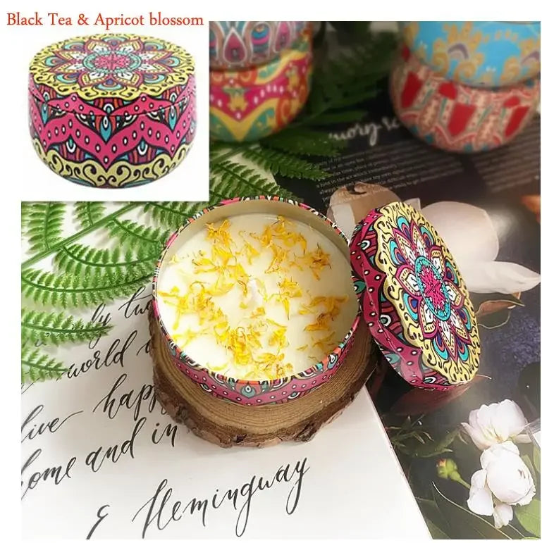 Soy Wax Dried Flower Candle
