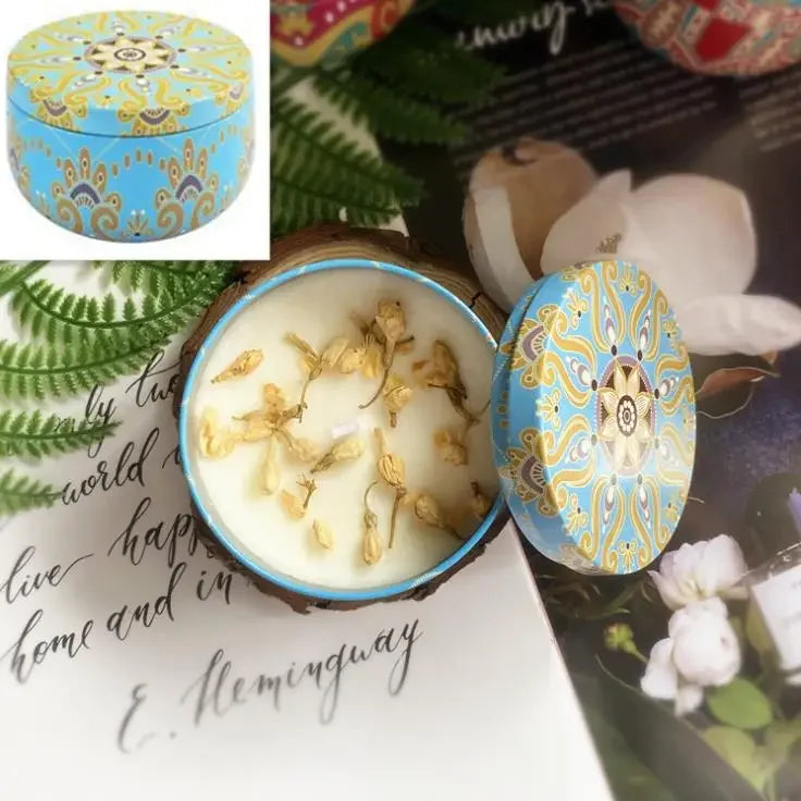 Soy Wax Dried Flower Candle