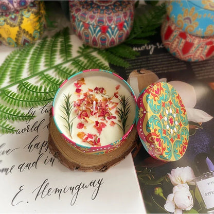 Soy Wax Dried Flower Candle