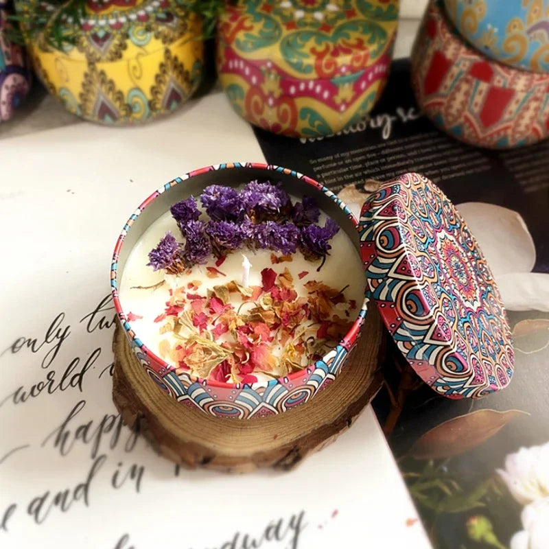 Soy Wax Dried Flower Candle