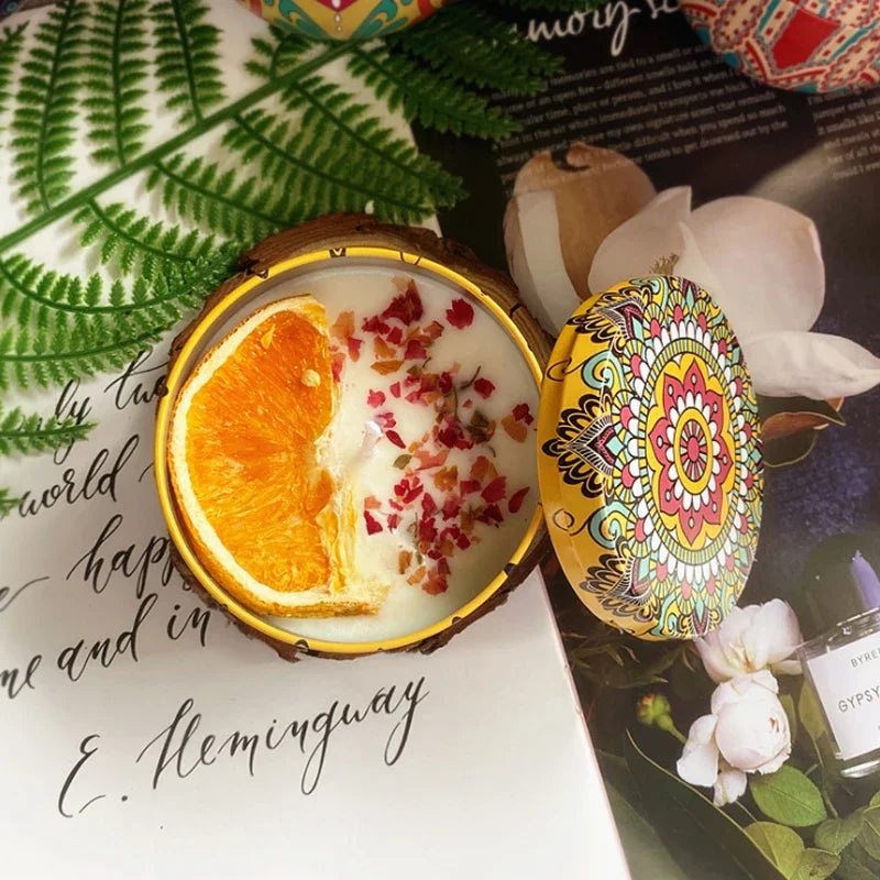 Soy Wax Dried Flower Candle