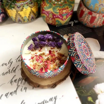 Soy Wax Dried Flower Candle