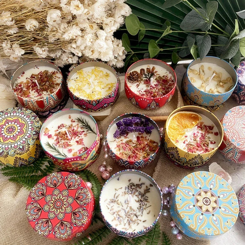 Soy Wax Dried Flower Candle