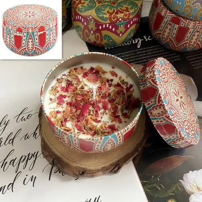 Soy Wax Dried Flower Candle