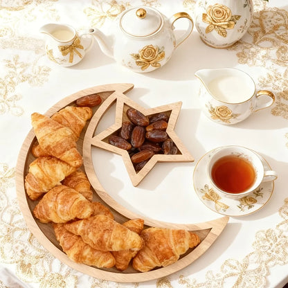 Ramadan Moon Star Wooden Tray