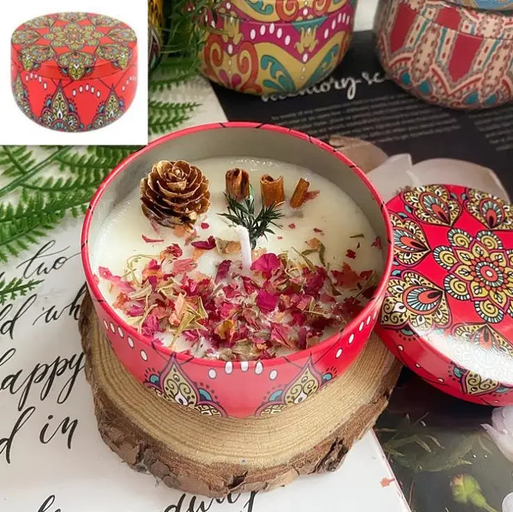 Soy Wax Dried Flower Candle