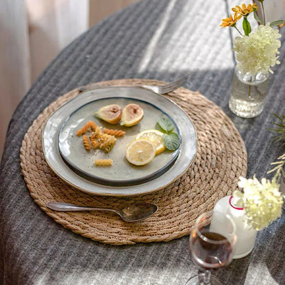 Handwoven Rattan Round Placemats